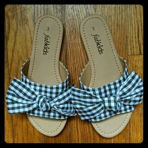 Fabkids Gingham Slide Sandals
